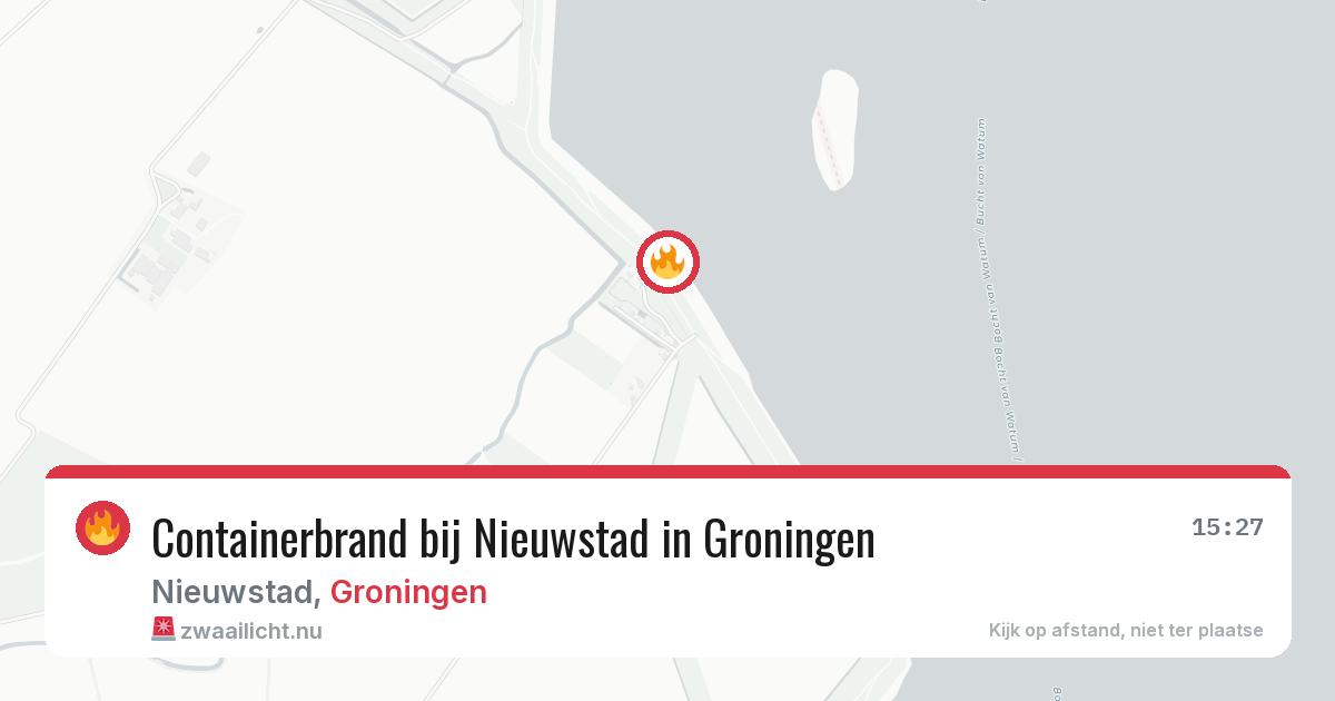 Containerbrand bij Nieuwstad in Groningen — 30 apr 2026