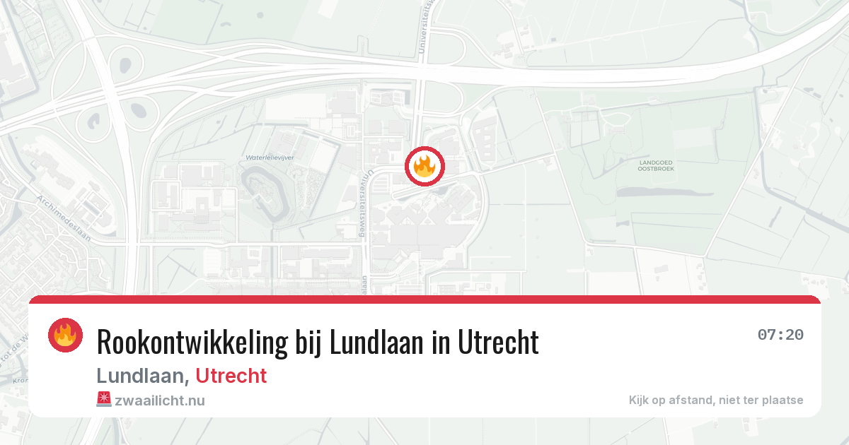 Rookontwikkeling bij Lundlaan in Utrecht — 21 apr 2026