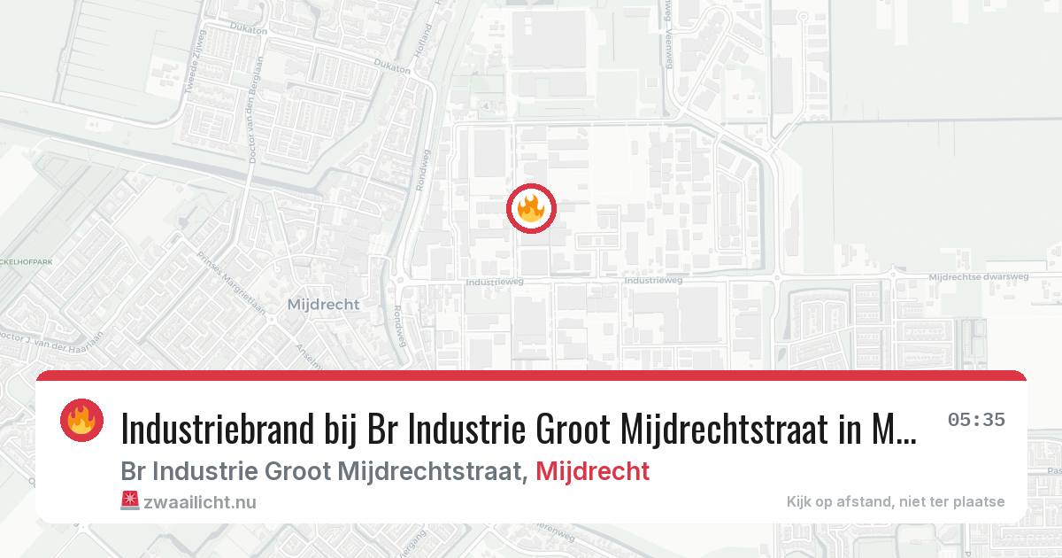 Industriebrand bij Br Industrie Groot Mijdrechtstraat in Mijdrecht — 12 feb 2026