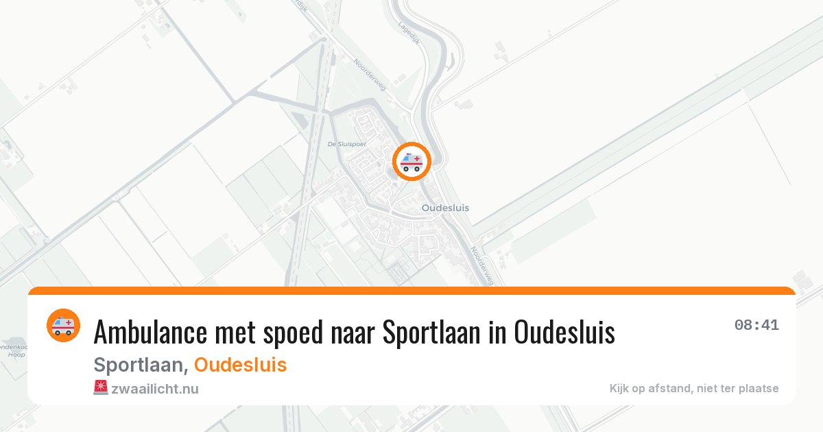 Ambulance met spoed naar Sportlaan in Oudesluis — 10 mrt 2026