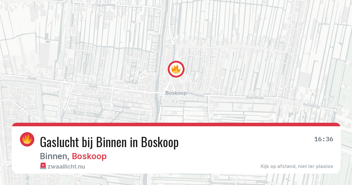 Gaslucht bij Binnen in Boskoop — 28 mei 2026