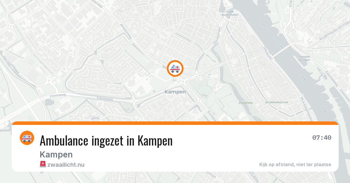 Ambulance ingezet in Kampen — 19 mei 2026