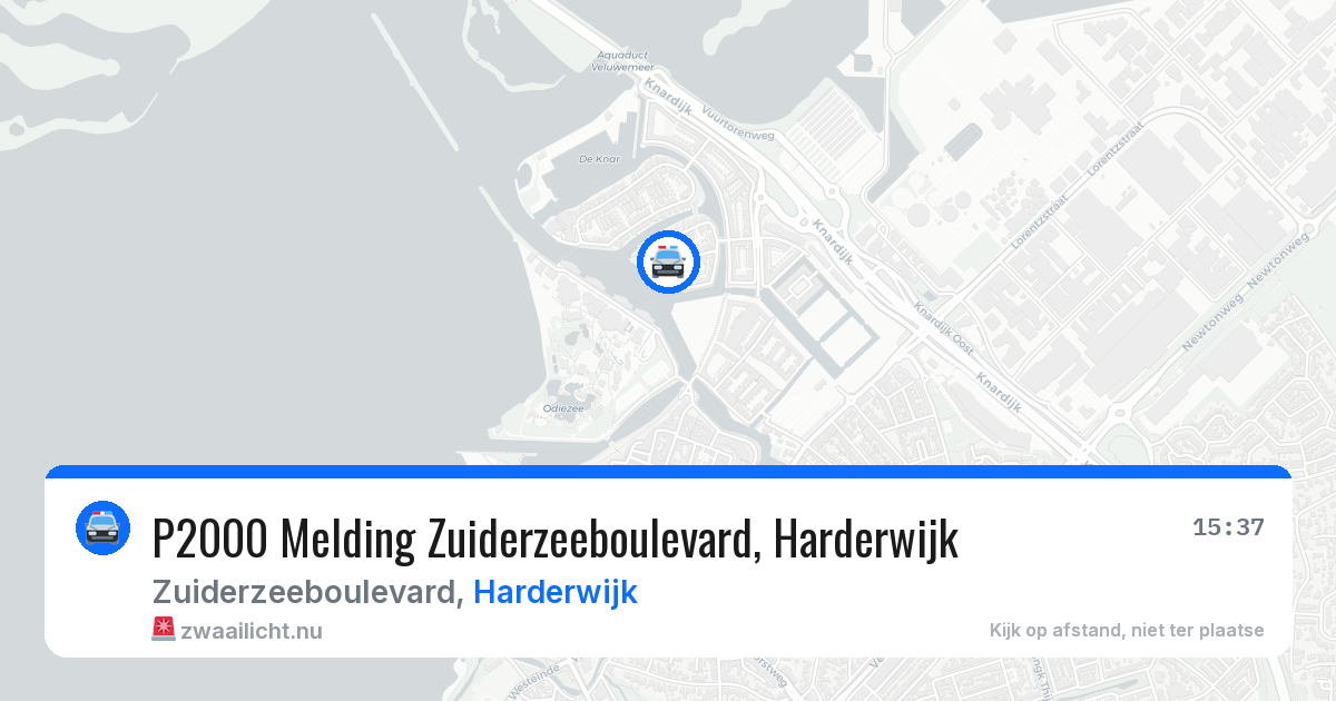 P2000 Melding Zuiderzeeboulevard, Harderwijk — 19 jul 2026