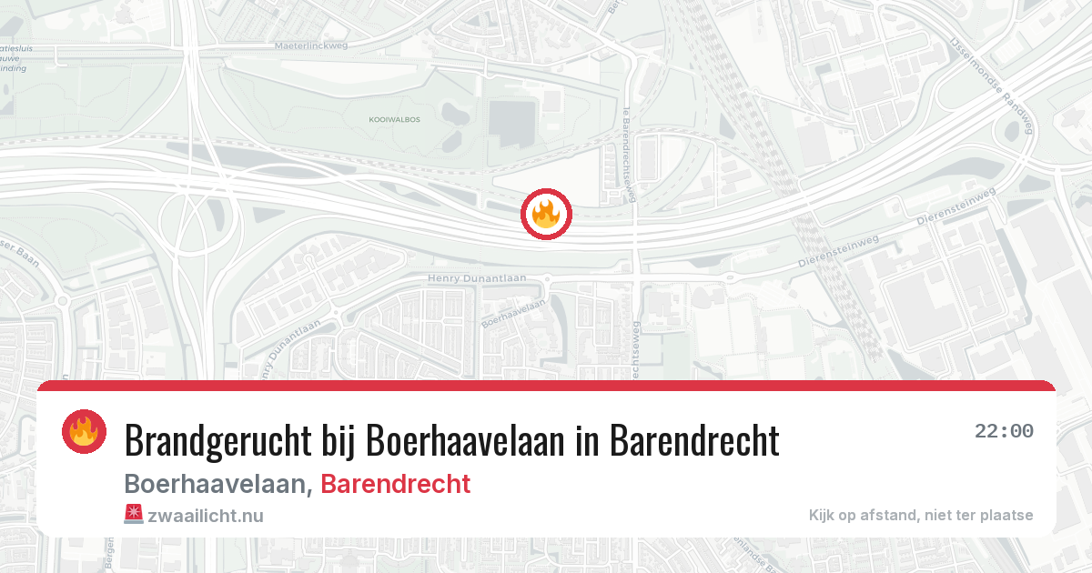 Brandgerucht bij Boerhaavelaan in Barendrecht — 18 mei 2026