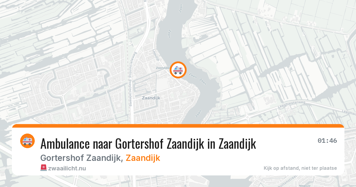 Ambulance naar Gortershof Zaandijk in Zaandijk — 7 jul 2026