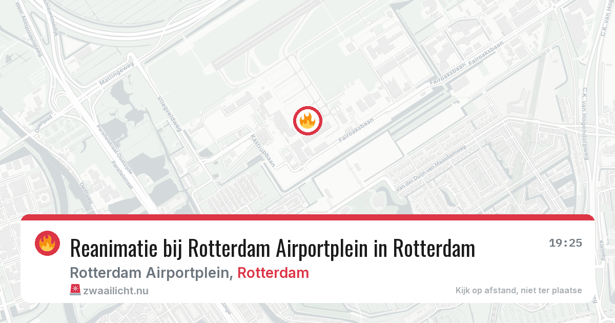Reanimatie bij Rotterdam Airportplein in Rotterdam — 24 mrt 2026
