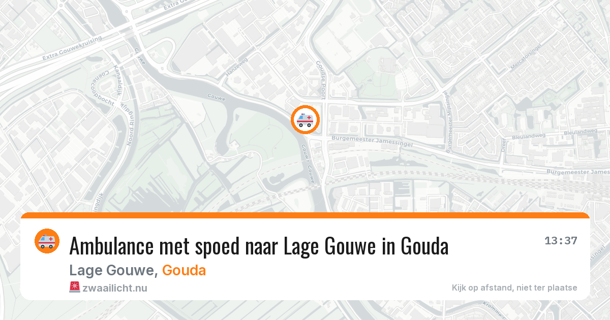 Ambulance met spoed naar Lage Gouwe in Gouda — 23 jan 2026