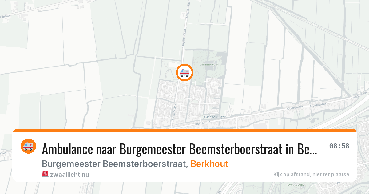Ambulance naar Burgemeester Beemsterboerstraat in Berkhout — 3 jun 2026