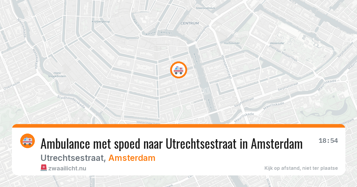 Ambulance met spoed naar Utrechtsestraat in Amsterdam — 25 jul 2026