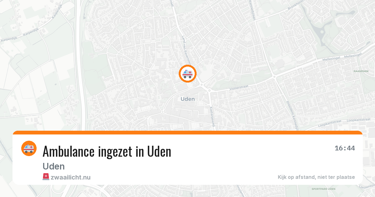 Ambulance ingezet in Uden — 13 jul 2026