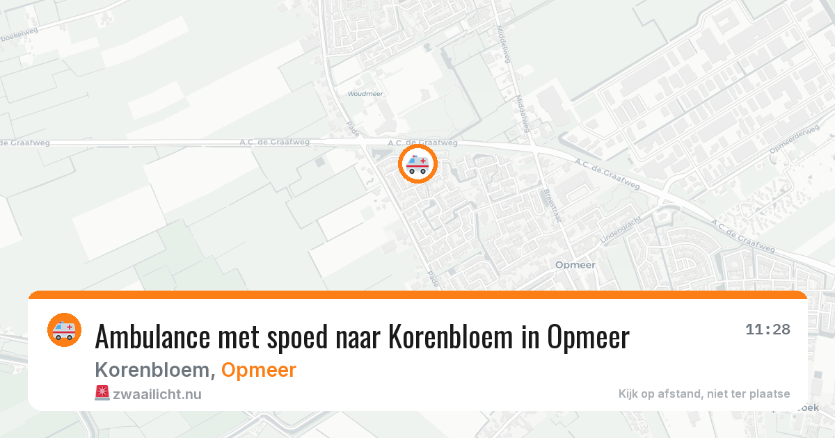 Ambulance met spoed naar Korenbloem in Opmeer — 8 jul 2026