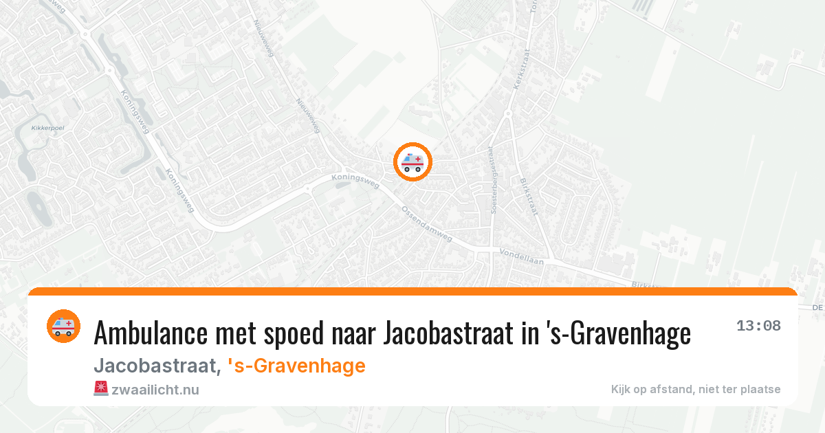 Ambulance met spoed naar Jacobastraat in 's-Gravenhage — 21 mrt 2026