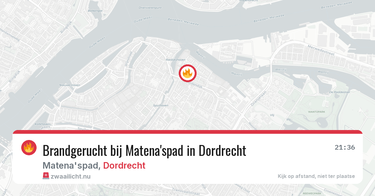 Brandgerucht bij Matena'spad in Dordrecht — 3 jun 2026