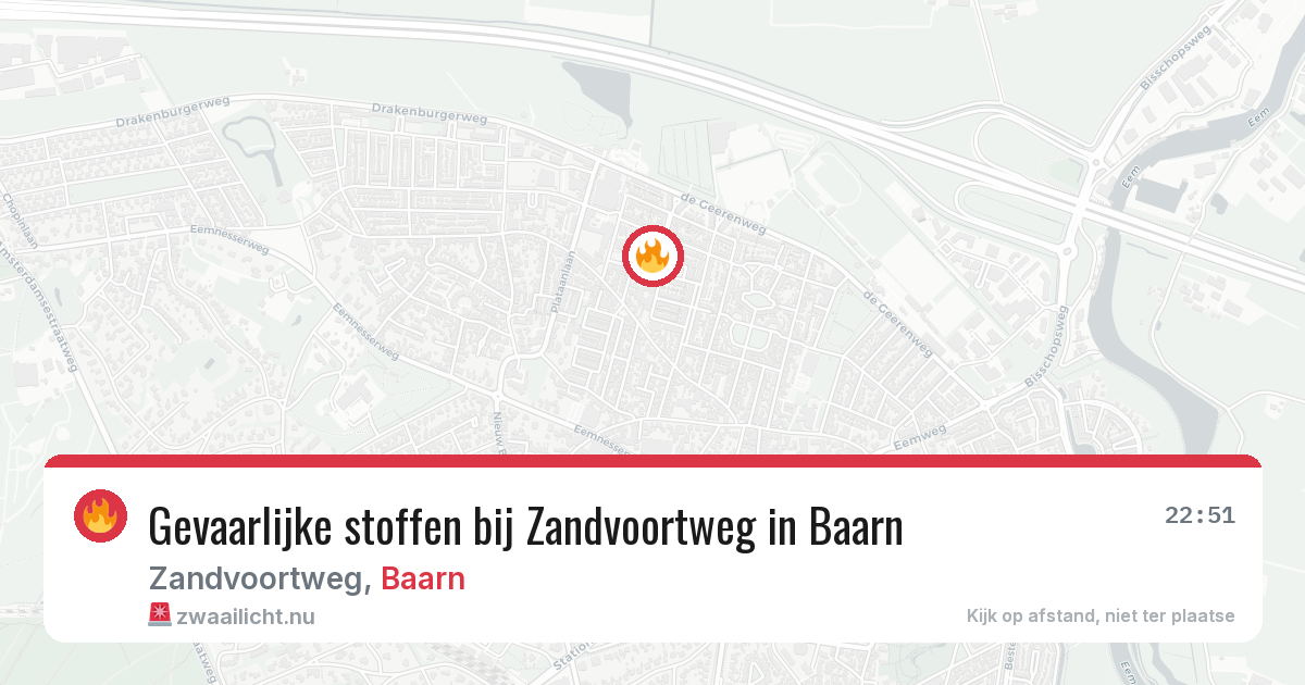 Gevaarlijke stoffen bij Zandvoortweg in Baarn — 19 mei 2026