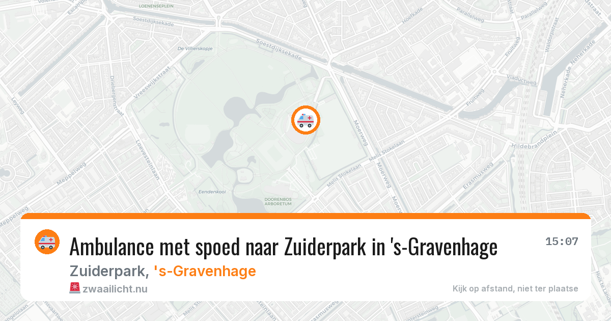 Ambulance met spoed naar Zuiderpark in 's-Gravenhage — 1 mrt 2026
