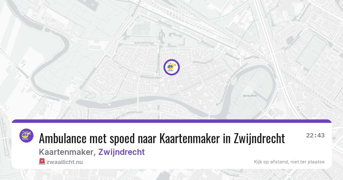 Ambulance met spoed naar Kaartenmaker in Zwijndrecht — 12 jul 2026