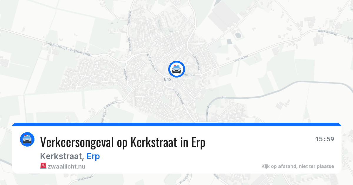 Verkeersongeval op Kerkstraat in Erp — 21 mrt 2026