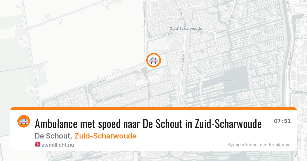 Ambulance met spoed naar De Schout in Zuid-Scharwoude — 17 mrt 2026