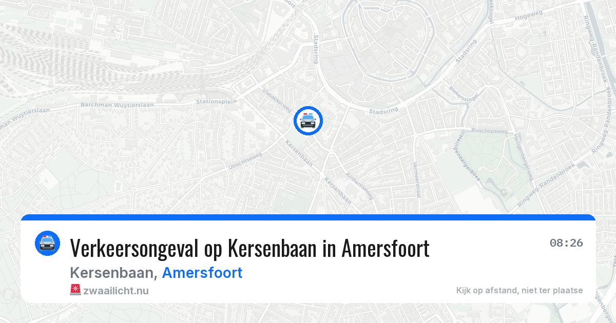 Verkeersongeval op Kersenbaan in Amersfoort — 18 mrt 2026