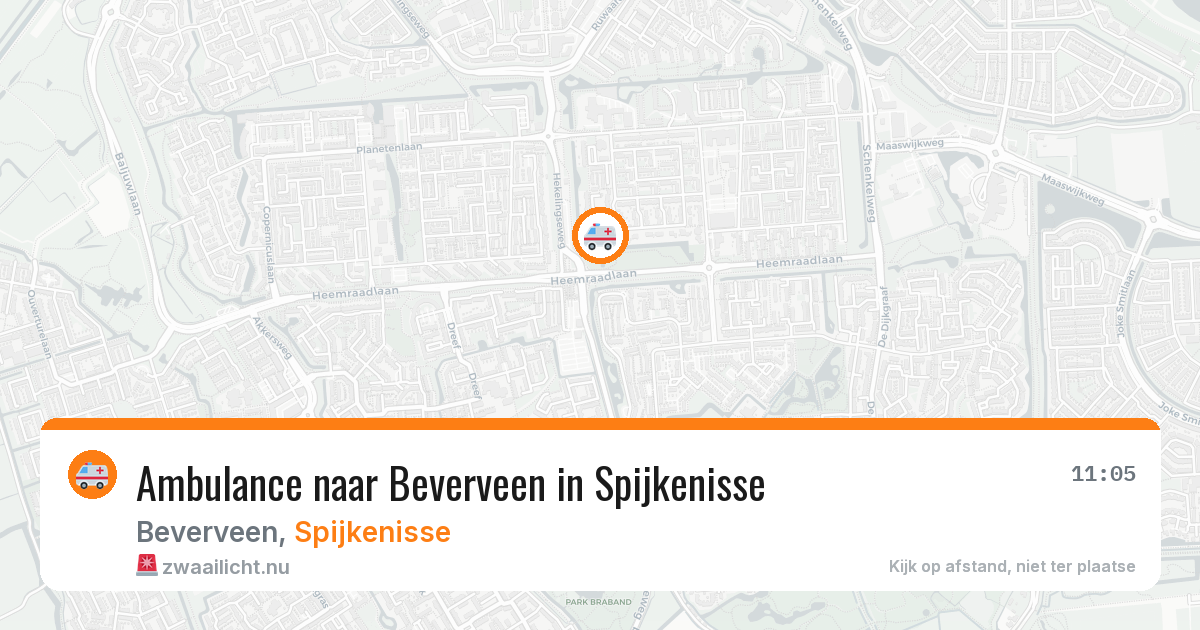 Ambulance naar Beverveen in Spijkenisse — 18 mei 2026