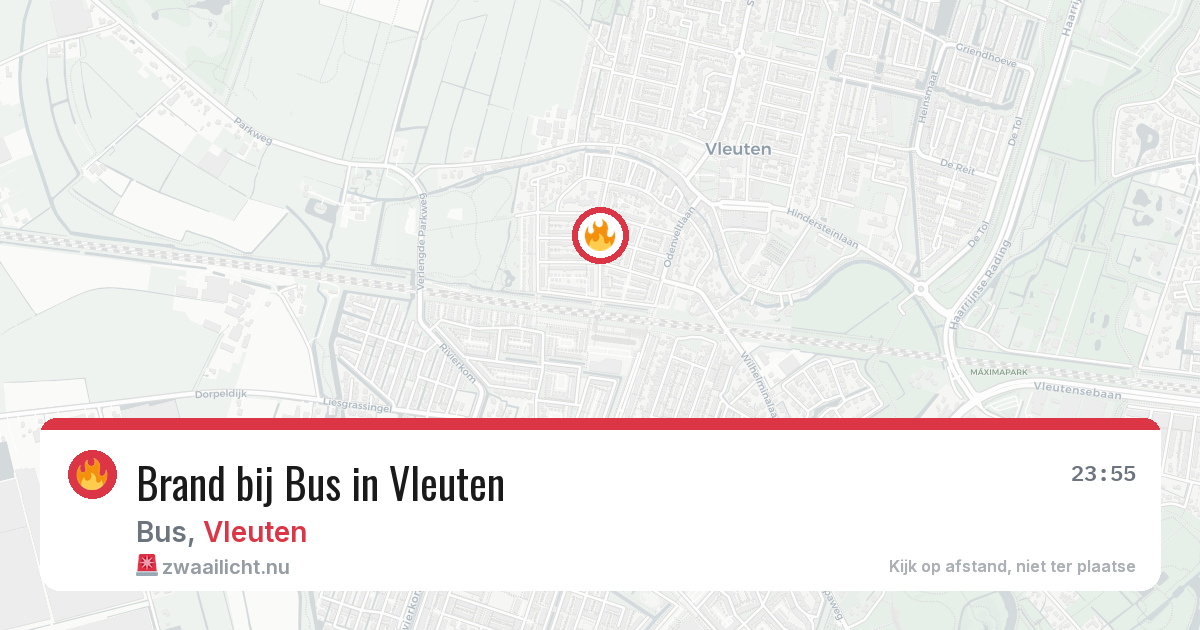 Brand bij Bus in Vleuten — 7 jul 2026