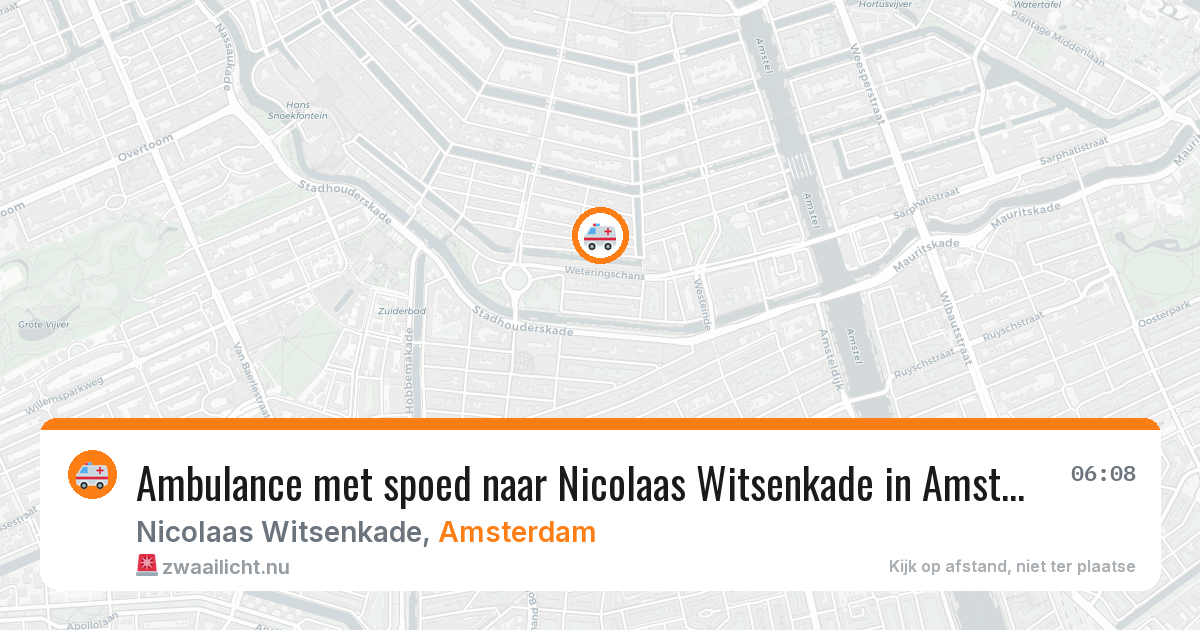 Ambulance met spoed naar Nicolaas Witsenkade in Amsterdam — 12 jul 2026