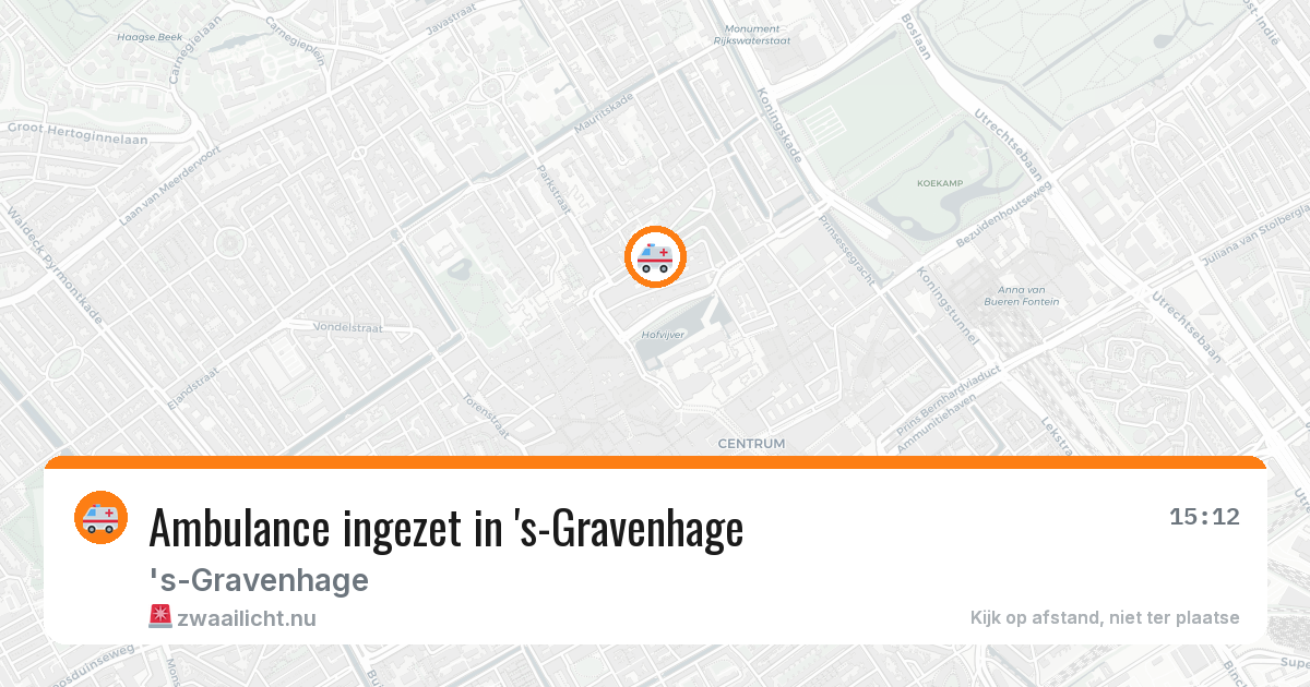 Ambulance ingezet in 's-Gravenhage — 15 jul 2026