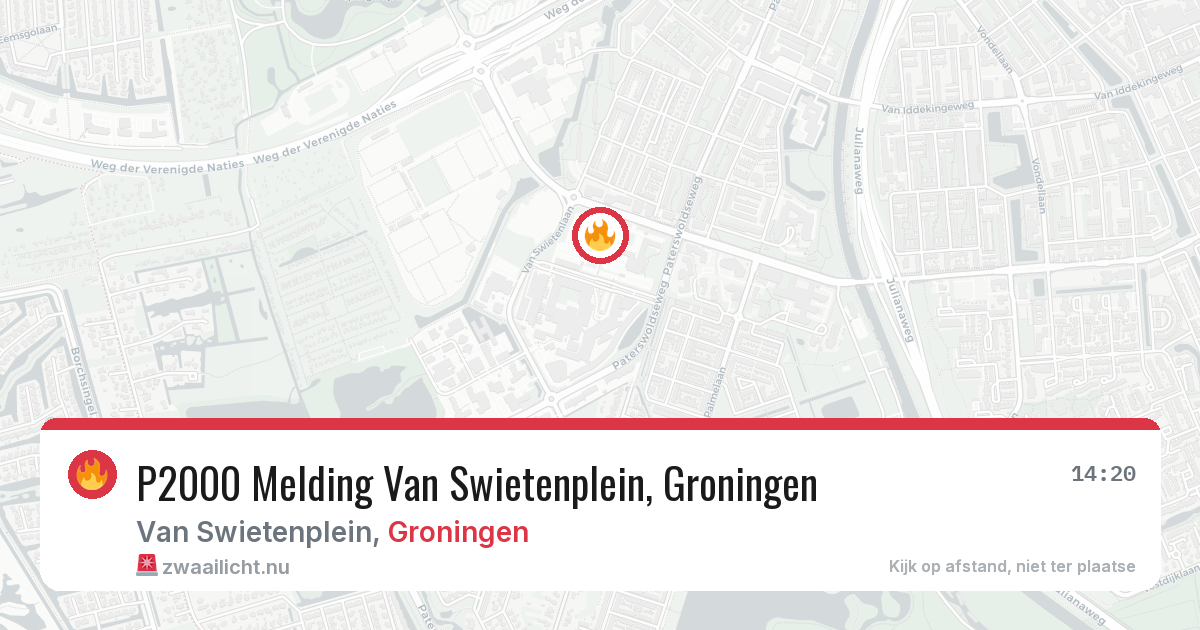 P2000 Melding Van Swietenplein, Groningen — 24 mei 2026