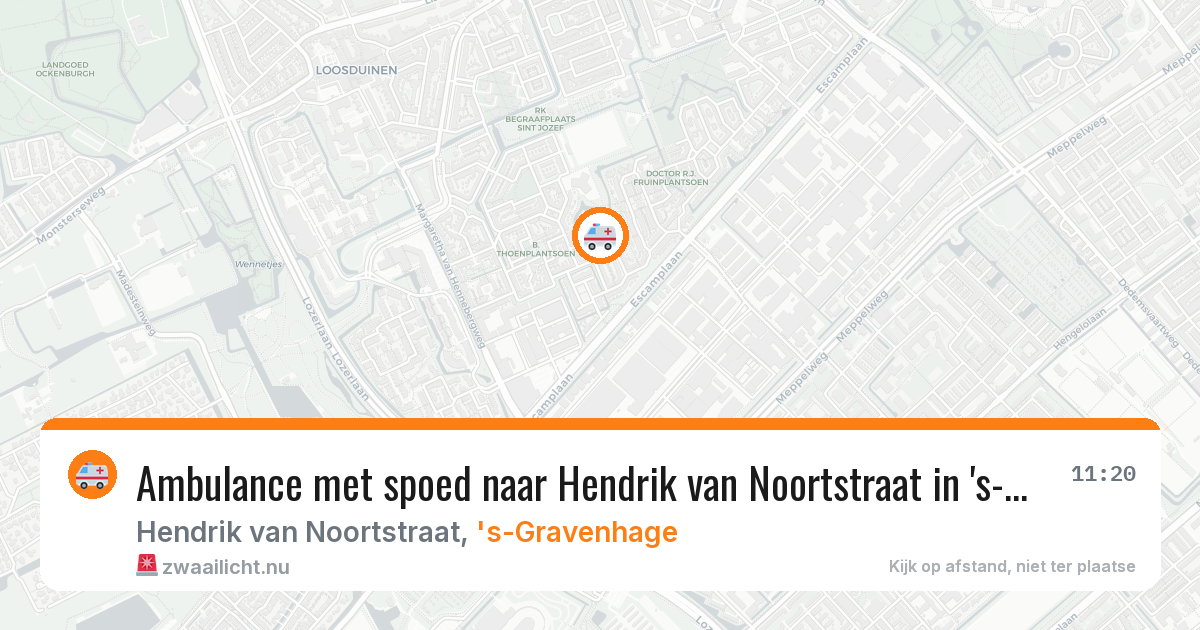 Ambulance met spoed naar Hendrik van Noortstraat in 's-Gravenhage — 25 apr 2026
