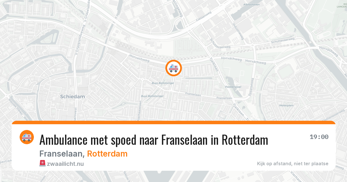 Ambulance met spoed naar Franselaan in Rotterdam — 17 mei 2026