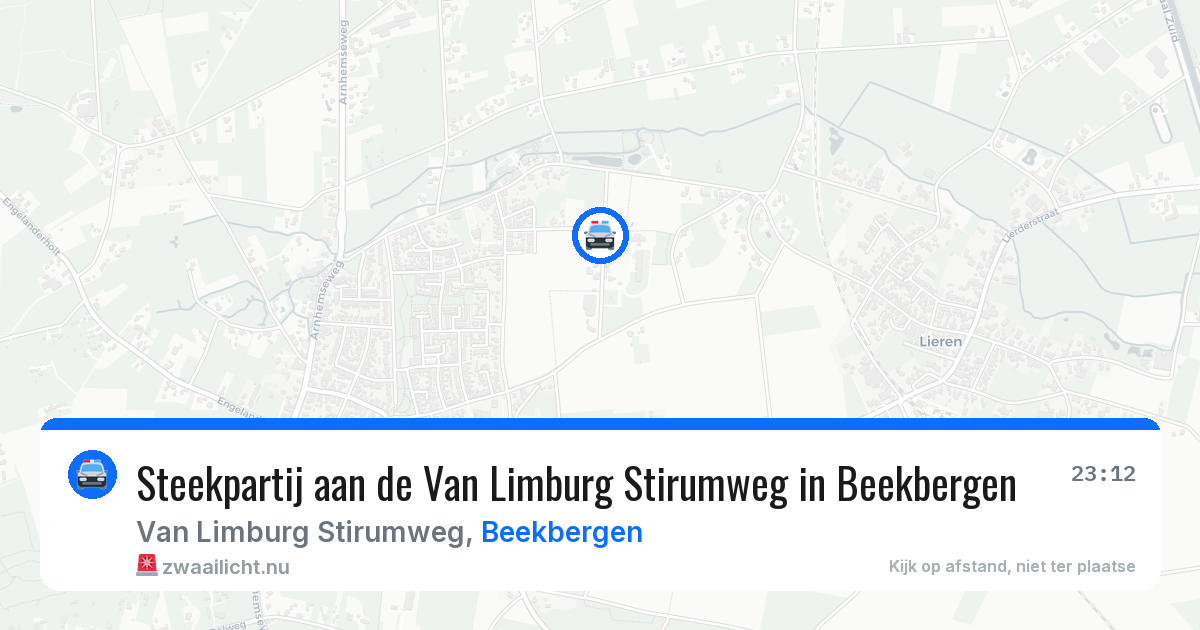 Steekpartij aan de Van Limburg Stirumweg in Beekbergen — 31 mrt 2026