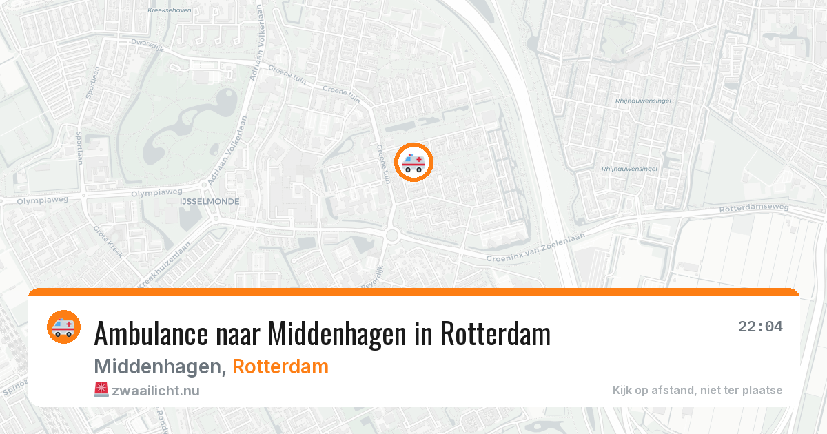 Ambulance naar Middenhagen in Rotterdam — 25 mrt 2026