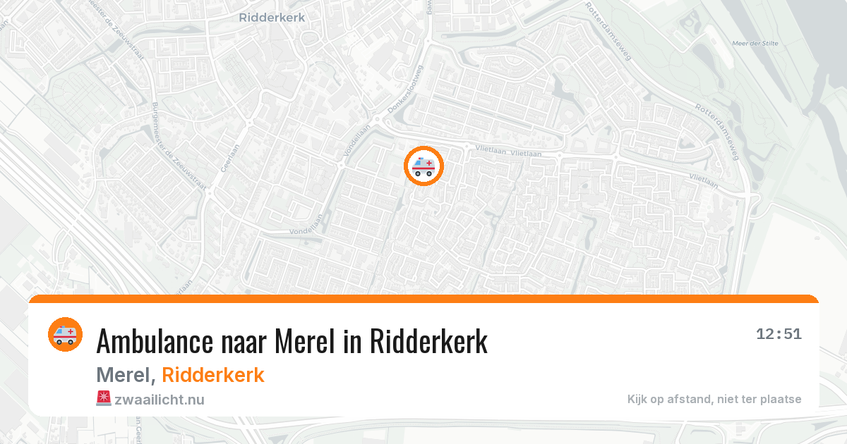 Ambulance naar Merel in Ridderkerk — 18 jul 2026