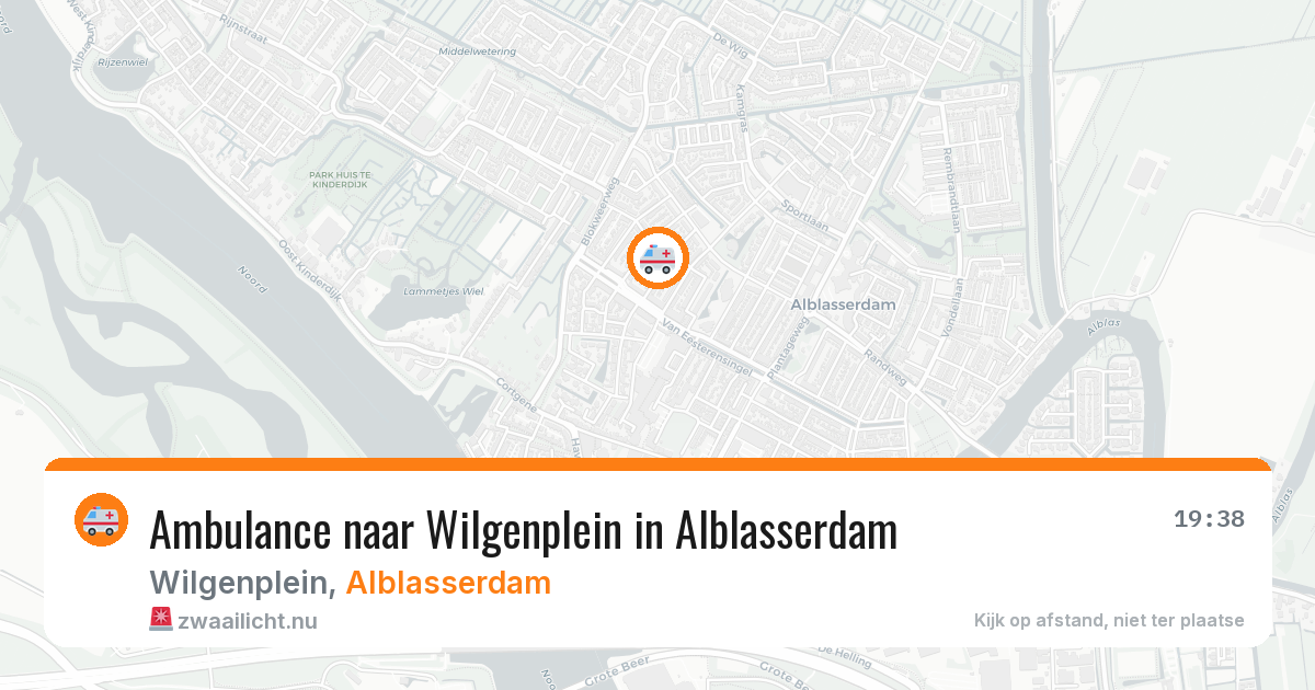 Ambulance naar Wilgenplein in Alblasserdam — 23 jul 2026