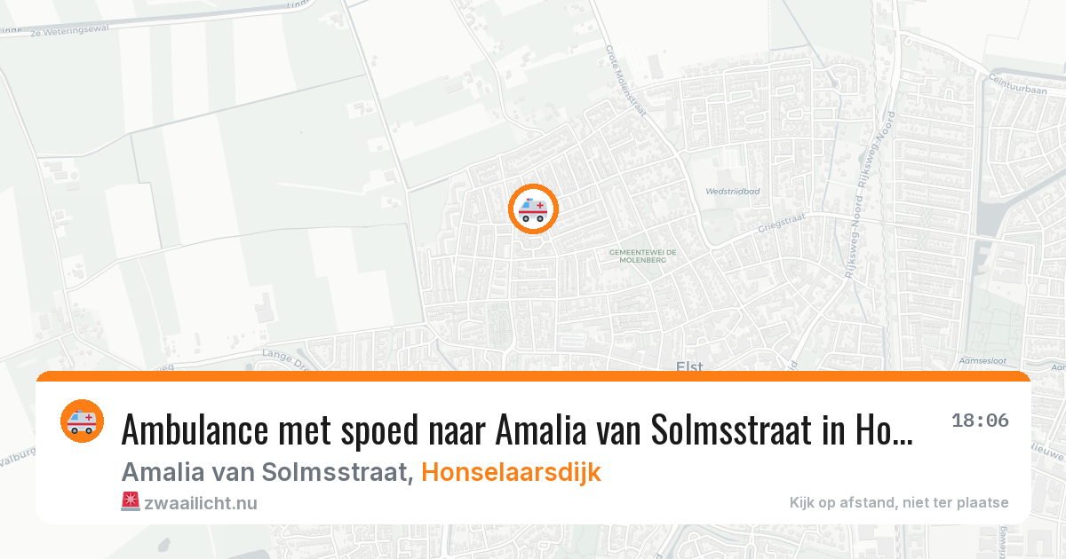 Ambulance met spoed naar Amalia van Solmsstraat in Honselaarsdijk — 24 mrt 2026