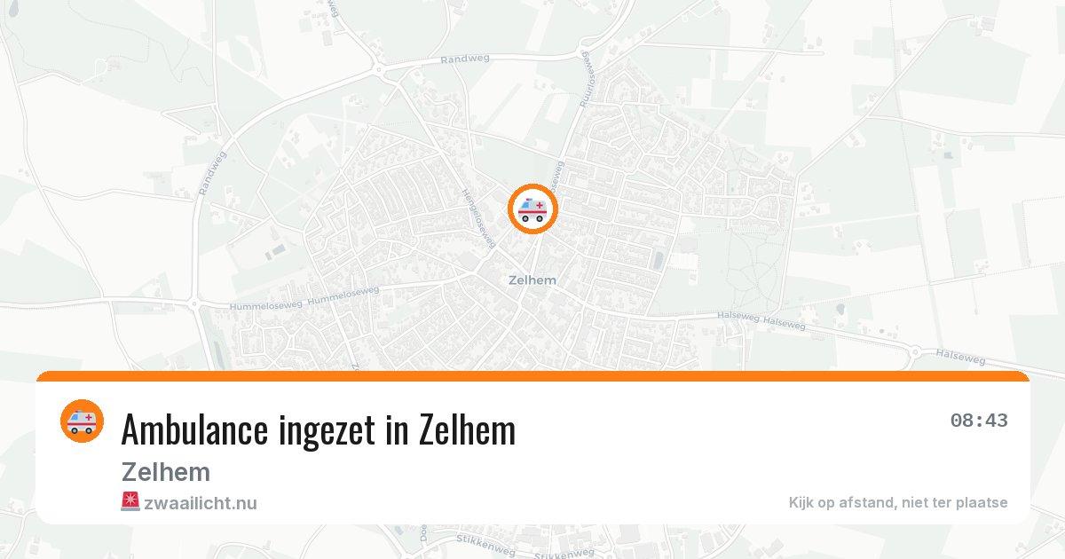 Ambulance ingezet in Zelhem — 15 jul 2026