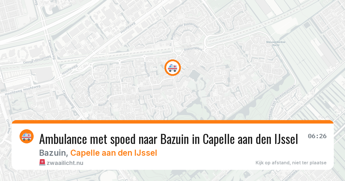 Ambulance met spoed naar Bazuin in Capelle aan den IJssel — 27 apr 2026