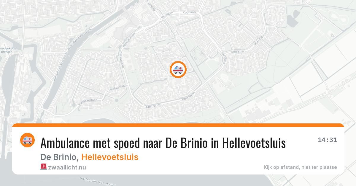 Ambulance met spoed naar De Brinio in Hellevoetsluis — 30 mrt 2026