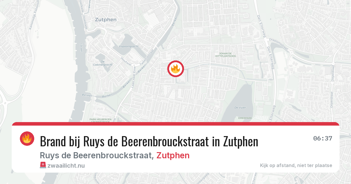 Brand bij Ruys de Beerenbrouckstraat in Zutphen — 23 jul 2026