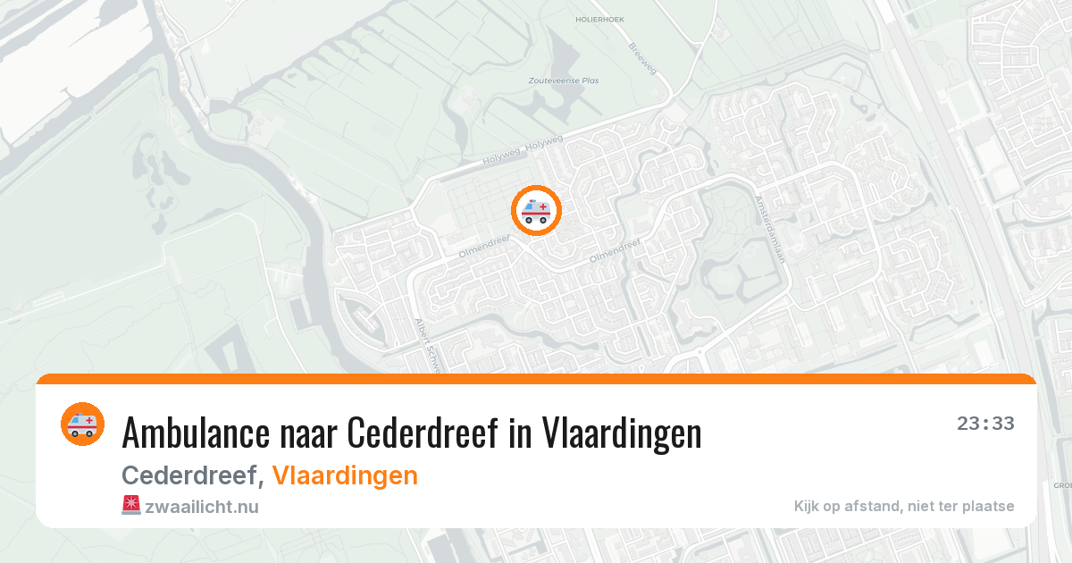 Ambulance naar Cederdreef in Vlaardingen — 28 mrt 2026