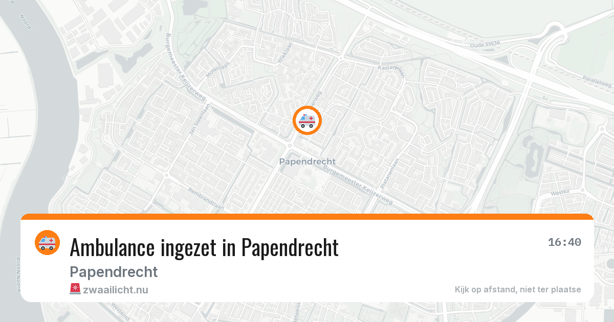 Ambulance ingezet in Papendrecht — 19 jul 2026