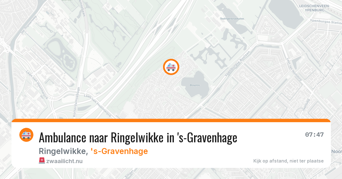 Ambulance naar Ringelwikke in 's-Gravenhage — 13 jul 2026