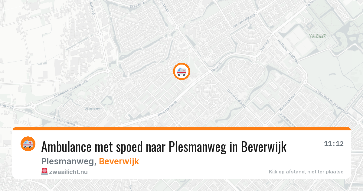 Ambulance met spoed naar Plesmanweg in Beverwijk — 23 jul 2026