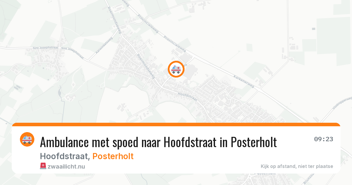 Ambulance met spoed naar Hoofdstraat in Posterholt — 1 jul 2026