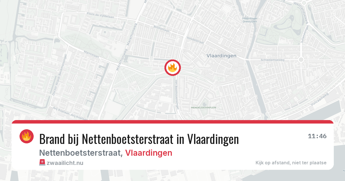 Brand bij Nettenboetsterstraat in Vlaardingen — 26 jul 2026