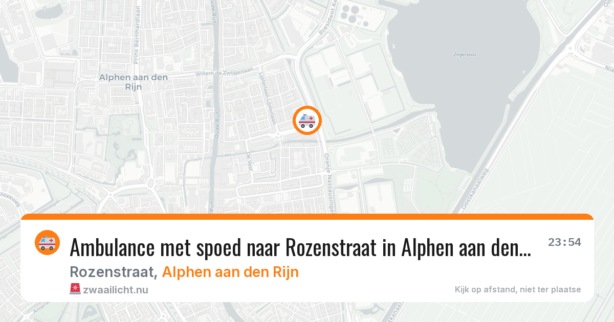 Ambulance met spoed naar Rozenstraat in Alphen aan den Rijn — 18 mrt 2026
