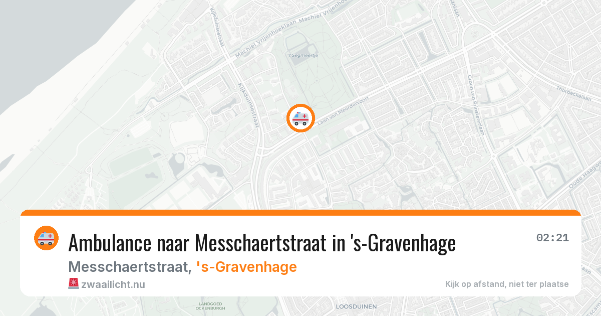 Ambulance naar Messchaertstraat in 's-Gravenhage — 28 apr 2026