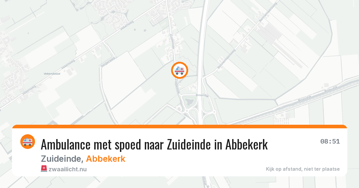 Ambulance met spoed naar Zuideinde in Abbekerk — 23 mrt 2026