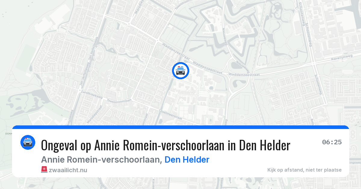 Ongeval op Annie Romein-verschoorlaan in Den Helder — 10 jul 2026