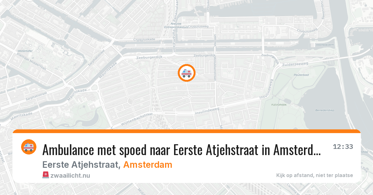 Ambulance met spoed naar Eerste Atjehstraat in Amsterdam — 17 jul 2026